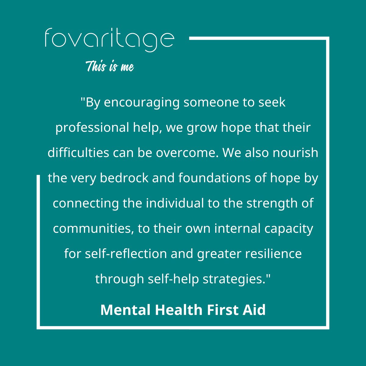 fovaritage's tweet photo. Awareness. Education. Acceptance. Surrounded by people who resist seeking help when they’re going through a period of poor mental health; others oblivious to the help they need. Normalise the existence of anxiety, despair or trauma, the need &amp; ability to recover from it. #ItsOk https://t.co/eUGtUfC4Aj