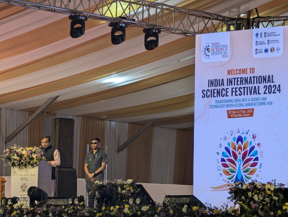 #IISF2024 |

"India ranks among the top 3 nations among the scientific research. This is the testament of science and tech advancement in the country. We are poised to become a leader in Innovation," said <a href="/CMOfficeAssam/">Chief Minister Assam</a> <a href="/himantabiswa/">Himanta Biswa Sarma</a> at <a href="/IISF_2024/">IISF 2024</a>