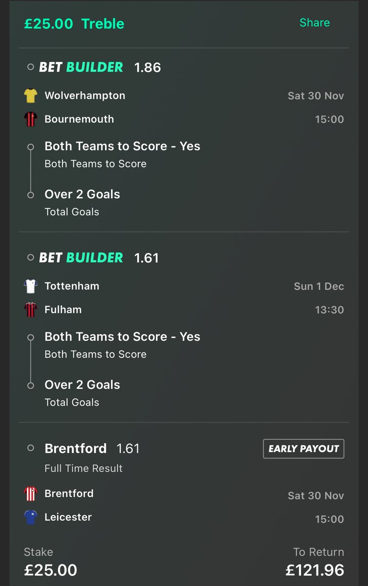 🚨| GIVEAWAY: The full £121.96 winnings of our PODCAST TREBLE this week.

RT the <a href="/bettingexpert/">bettingexpert 🔞</a> tweet below (not this one) &amp; I'll pick someone at random on Sunday.

1⃣ #WWFC vs #AFCB - <a href="/samingram_/">Sam Ingram</a>
2⃣ #BrentfordFC vs #LCFC - <a href="/markstinchcombe/">Mark Stinchcombe</a>
3⃣ #THFC vs #FulhamFC - <a href="/scottythorn21/">Scott Thornton</a>