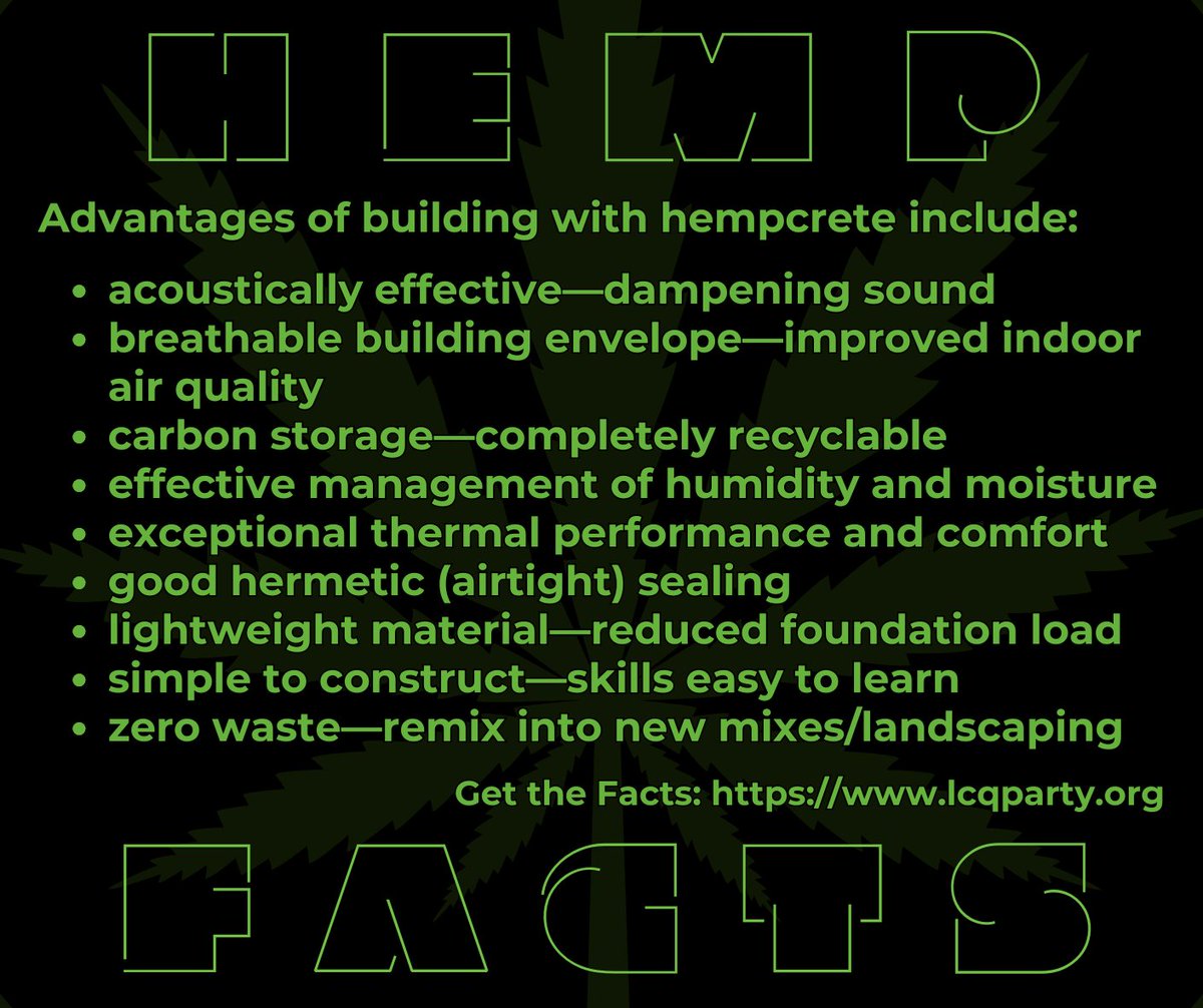 🌱#hemp🌱
🧱#hempcrete🌱
⛽️#hempbiofuel🌱
👕#hemptextiles🌱
🏘️#hemproofing🌱
🐝#hempforbees🌱
🌿#hempbiomass🌱
🍴#hempbioplastic🌱 
🚧#hempfenceposts🌱
🗑️#hempremediation🌱
🌏#hempforthefuture🌱
🏭#hempcarbonstorage🌱
🔋#hemplithiumbatteries🌱
⛏️#hempphytoremediation🌱