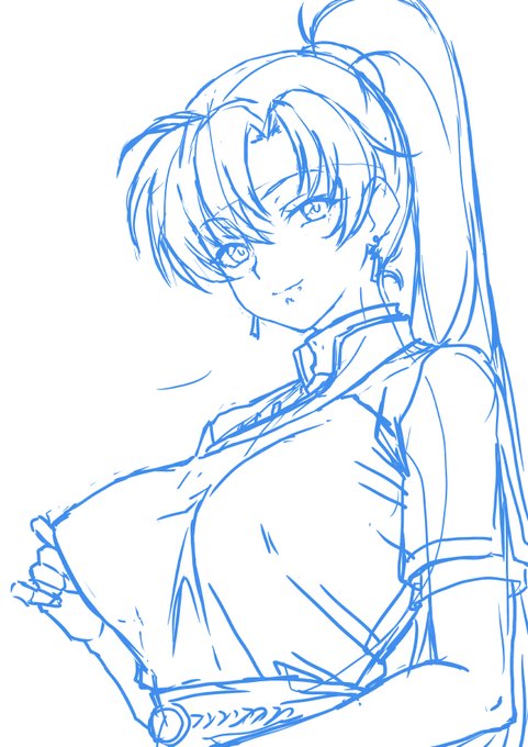 新しいタブレット試し描き。性能に文句はないんだけど、やっぱり前のタブレットと描き味が違って微妙に思い通りの線が引けない… 落書きはともかくペン入れは苦労しそう。あとは左手用デバイスのショートカットいじったのも脳がバグる原因になってるな… 