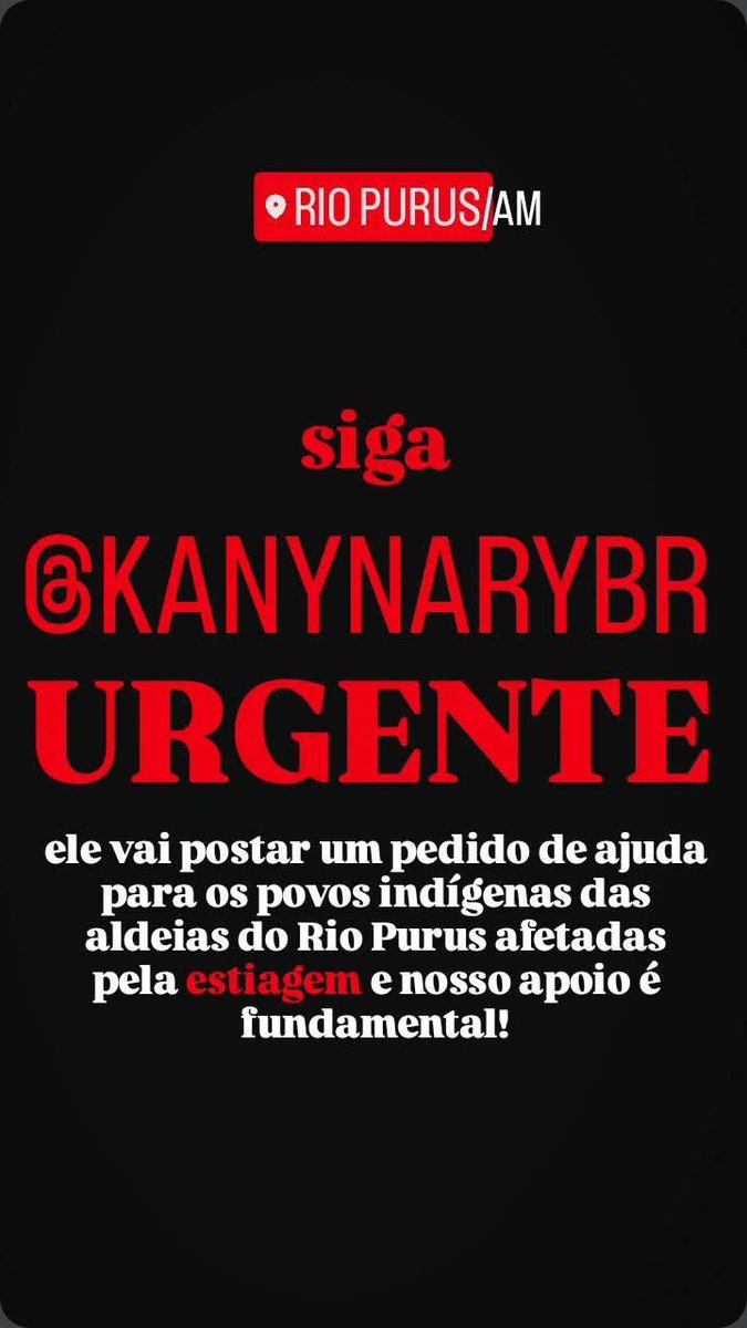 infoambiental's tweet photo. 🚨Em 2024 também
🏹Siga @kanynarybr na rede vizinha e vamos apoiar‼️ https://t.co/MOtE3LBQwt