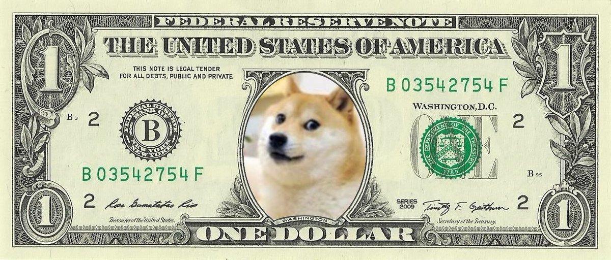 Bet !

Dogecoin on a dollar