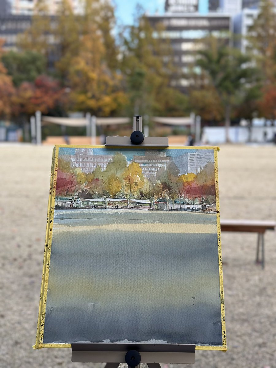 mouen_TW's tweet photo. 今日は地元の絵描き仲間とスケッチ会。時折寒く、時折暖かい季節の変わり目を楽しみました😌🙏🙏🍁
うそ、結構寒い🥶
#透明水彩研究会 #watercolor #透明水彩 #東遊園地 #FREEYA https://t.co/KN1uREOrUG