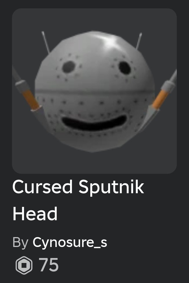 If I actually saw someone wearing my cursed Sputnik UGC in-game, I would laugh. I am glad to see people are still buying my space related UGC items. It is, after all, the reason why I wanted to do UGC in the first place.