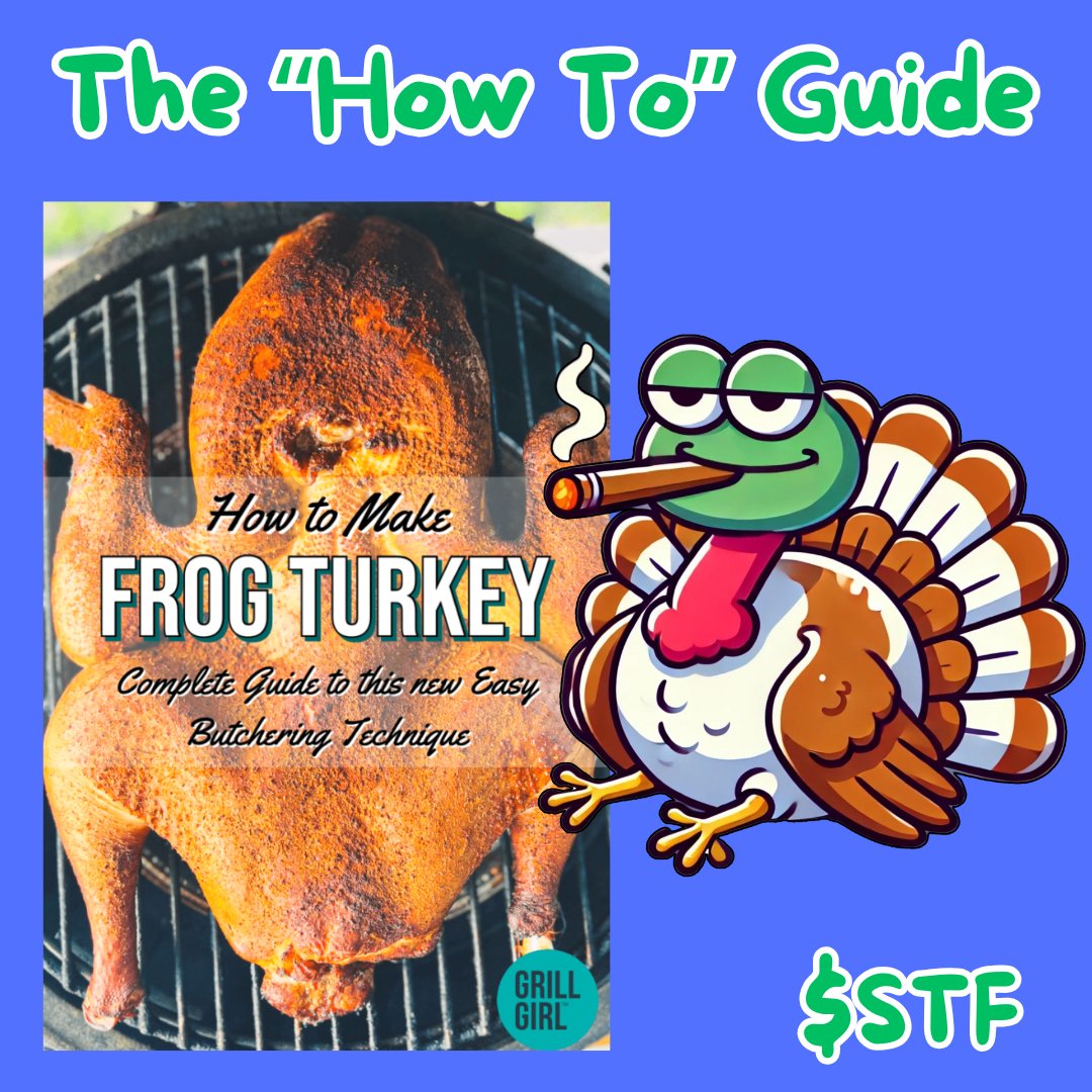 There is an entire technique to making frog turkey. 

$STF $SOL #Solana #SmokingTurkeyFrog #Cooking
