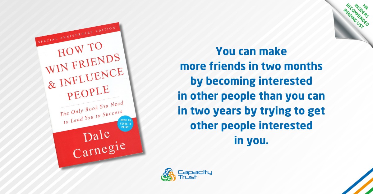 Recommended reading for HR professionals.

How to Win Friends and Influence People by Dale Carnegie

#hr #books #amreading