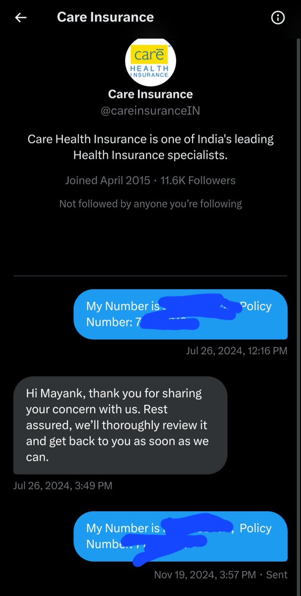 MayankBahl's tweet photo. @CareHealthIndia Fraud people. 
Not even responsive to twitter posts. Did 2 times already. Will request to dm the details on the post reply but will never respond. @jagograhakjago @JAAGOFoundation @jaago https://t.co/gcaX9FmIpa