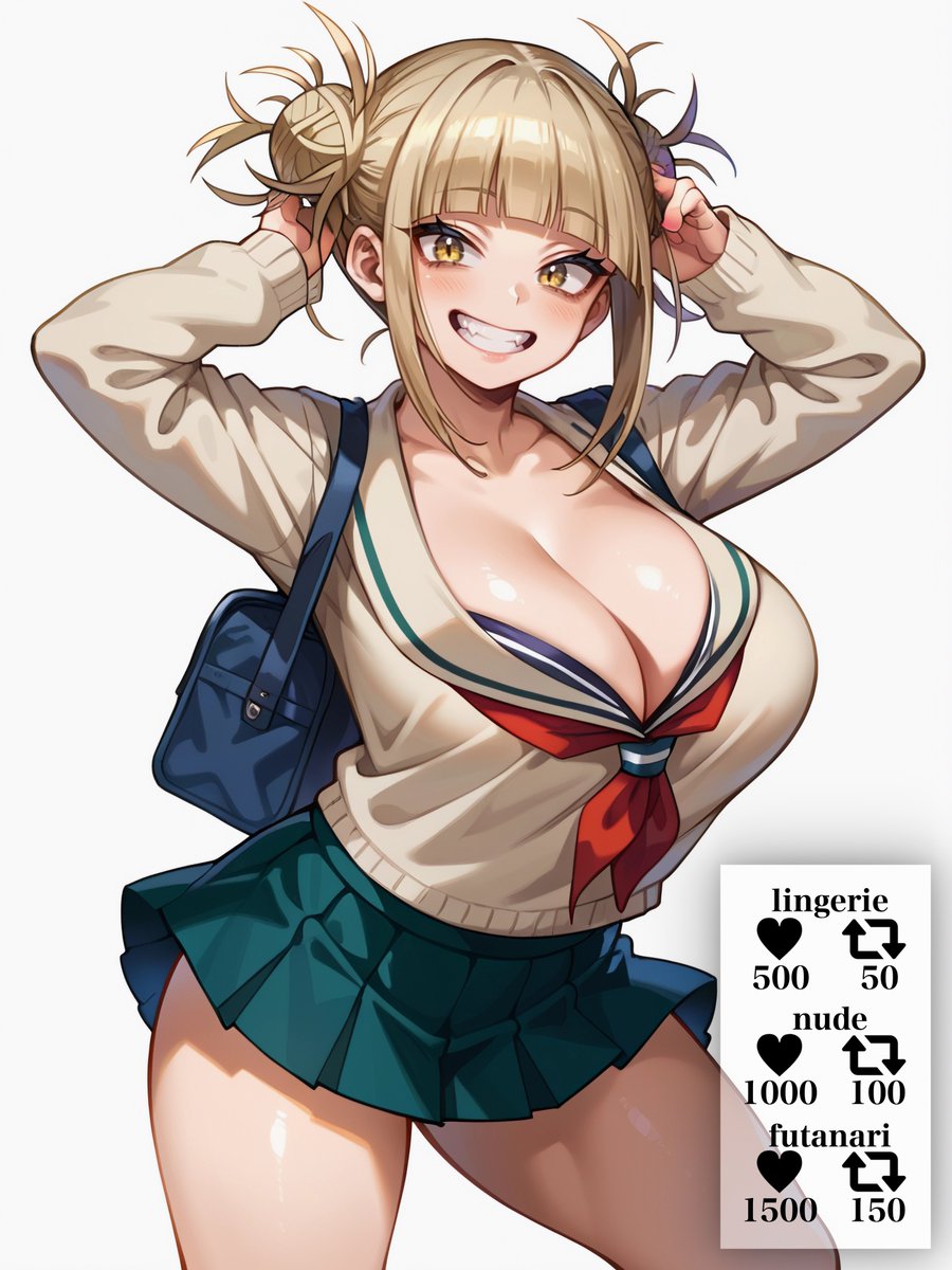 BIJO_AI2's tweet photo. himiko toga~My Hero Academia~/undress challenge https://t.co/CExRBbs1Y6