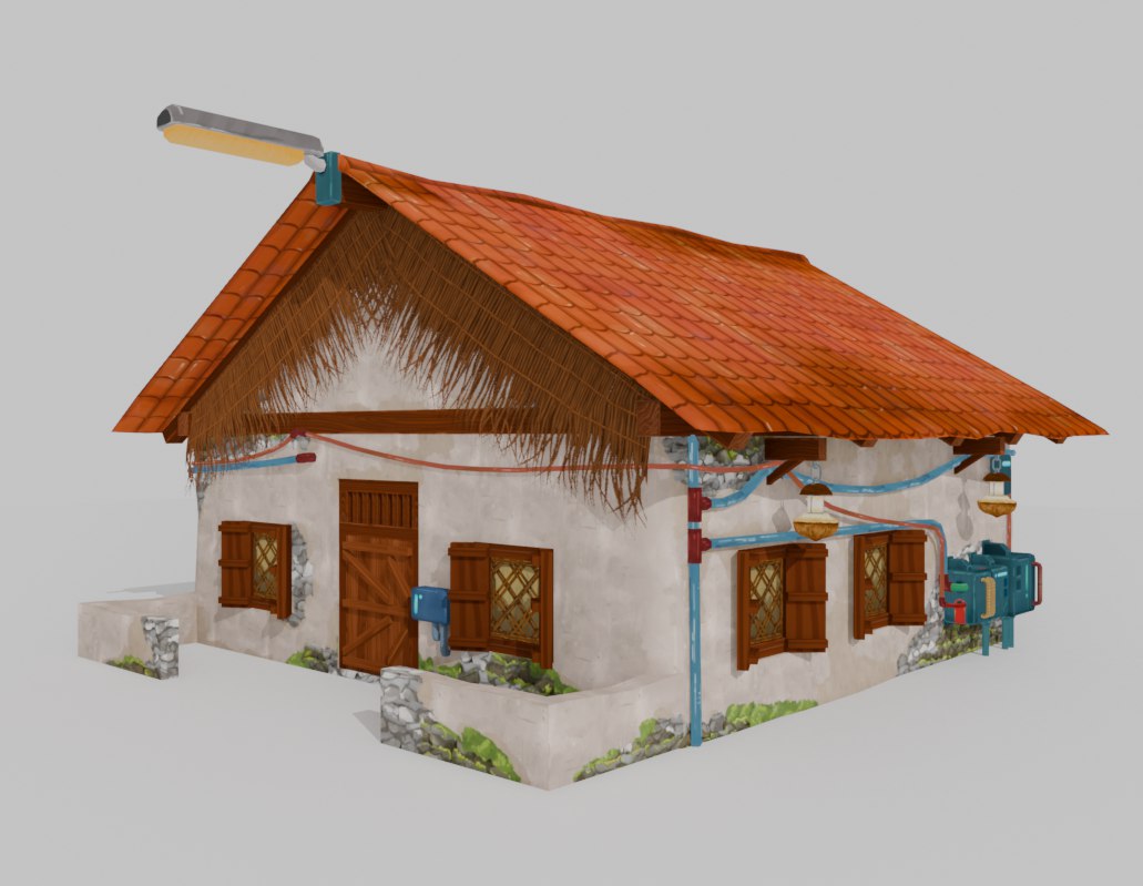 #screenshotsaturday painting some buildings for an upcoming indie game <a href="/LittleIslandAdv/">Itha'sAdventure</a> 
#indiegame #IndieGameDev #3dart