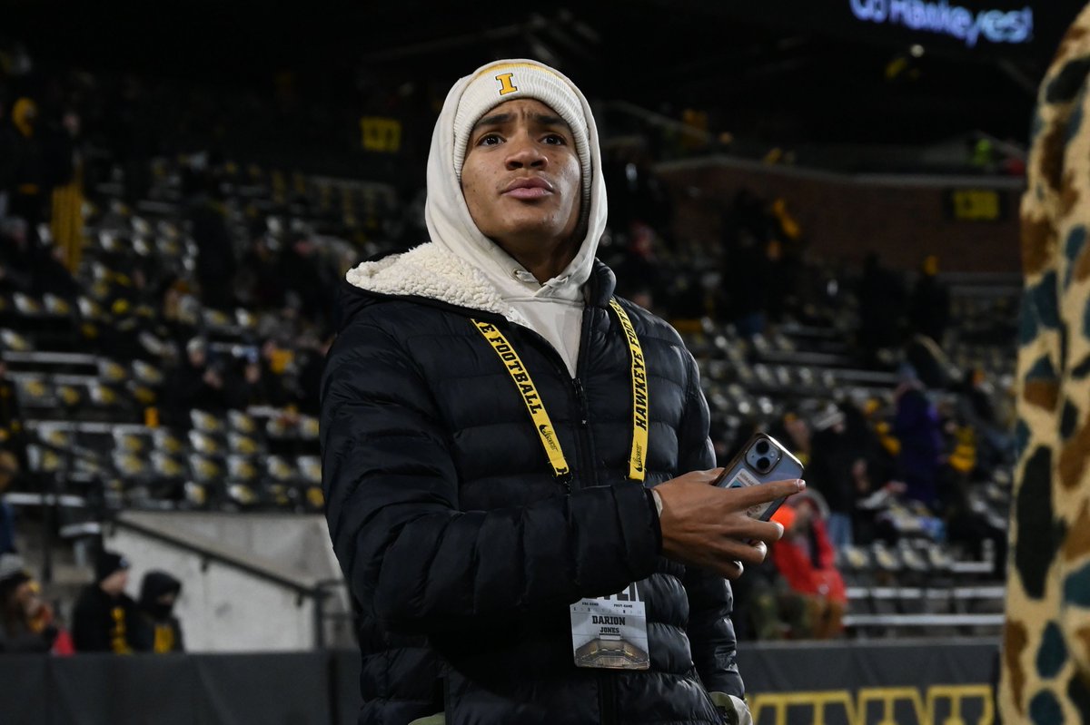 Class of 2026 WR/DB Darion Jones from Omaha North at Kinnick Stadium to watch the Iowa Hawkeyes tonight bit.ly/418N3tW