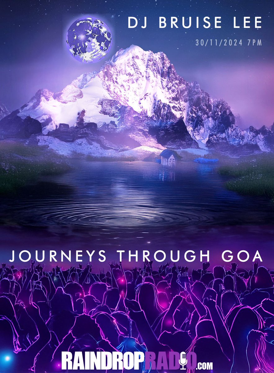 Join DJ <a href="/BruiseLeeB/">DJ Bruise Lee</a> tonight at 7pm for Journeys Through Goa - 3 hours of psy trance on raindropradio.com
