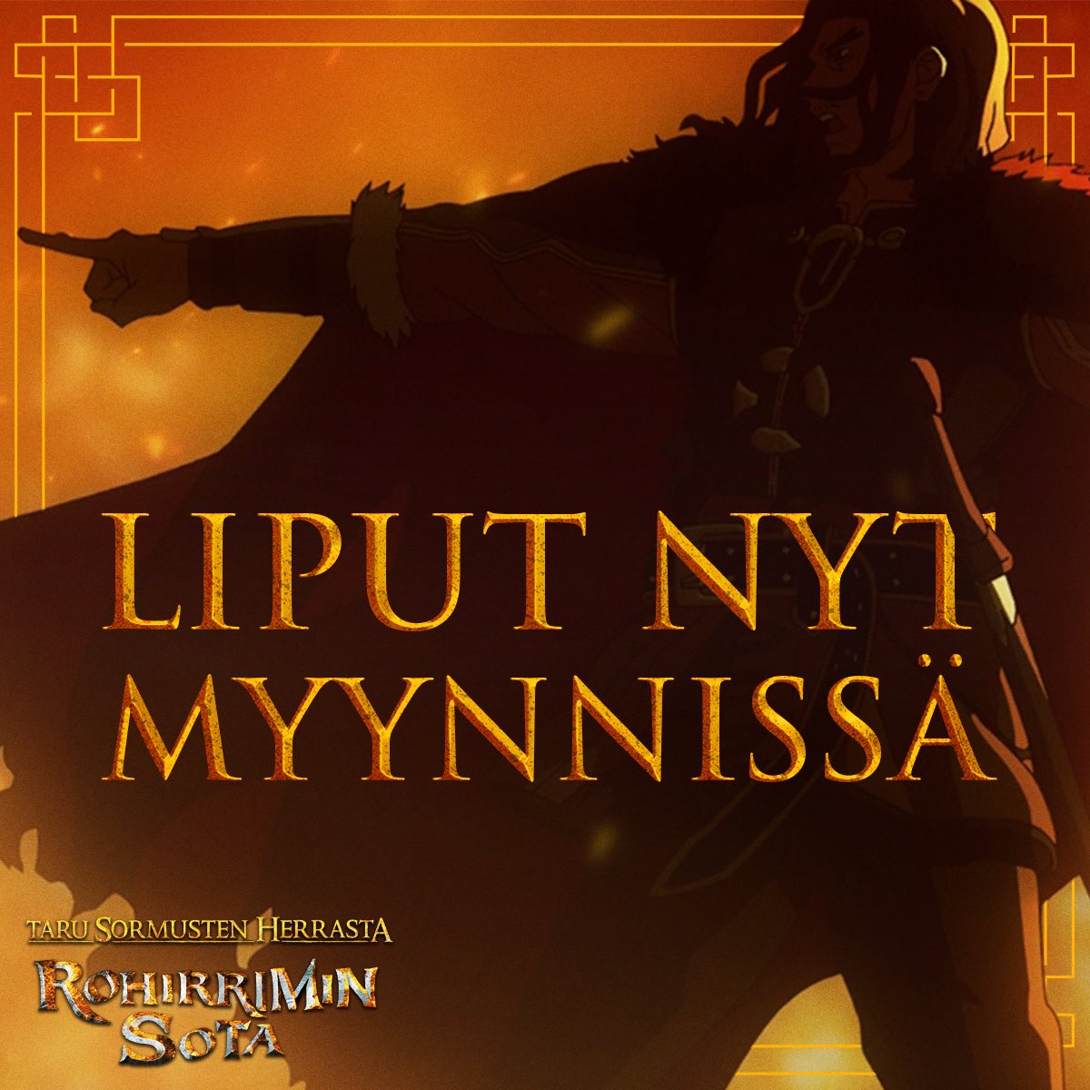 stskontu's tweet photo. Rohirrimin sodan ensimmäisten näytösten liput ovat myynnissä  kautta maan. Ensi-ilta on 13.12.2024, mutta elokuva on mahdollista nähdä jo ennakkonäytöksissä, joita järjestetään joissakin teattereissa 6.12.2024.
#Rohirriminsota #WaroftheRohirrim 
(Kuva: Warner Bros. Finland Oy) https://t.co/8vof1TfwJ4