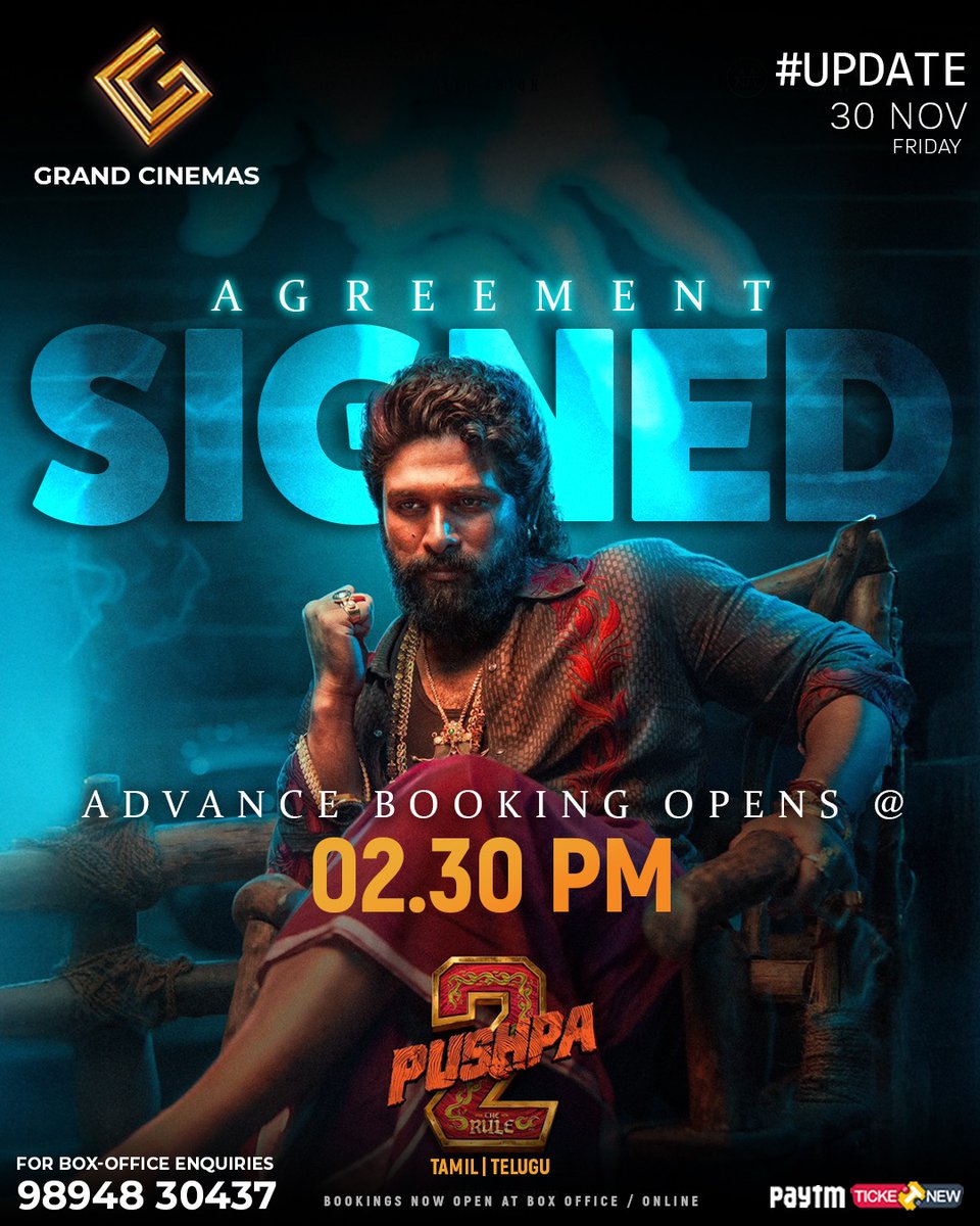 Hosurcinema's tweet image. Agreement signed.Advances from 2 30 pm.Tickets available at boxoffice and online at #paytm #ticketnew #districtbyzomato
