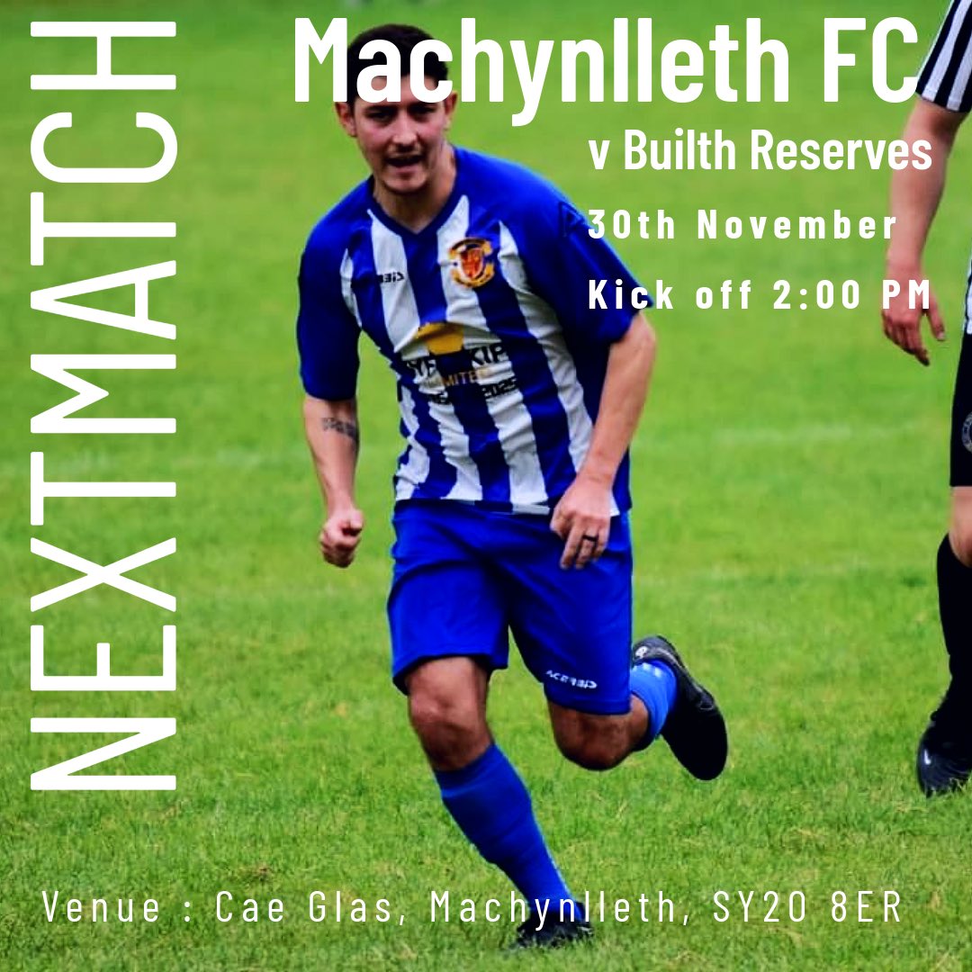 Machynlleth FC (@machynllethfc) on Twitter photo Todays game in the MMP CENTRAL WALES LEAGUE South see’s us host <a href="/BuilthWellsFC/">Builth Wells FC</a> Reserves at Cae Glas.
A strong crowd expected after last weeks postponement and the lads looking to build some momentum.
The canteen will be doing a St Andrews day special with scotch pies on sale Todays game in the MMP CENTRAL WALES LEAGUE South see’s us host <a href="/BuilthWellsFC/">Builth Wells FC</a> Reserves at Cae Glas.
A strong crowd expected after last weeks postponement and the lads looking to build some momentum.
The canteen will be doing a St Andrews day special with scotch pies on sale