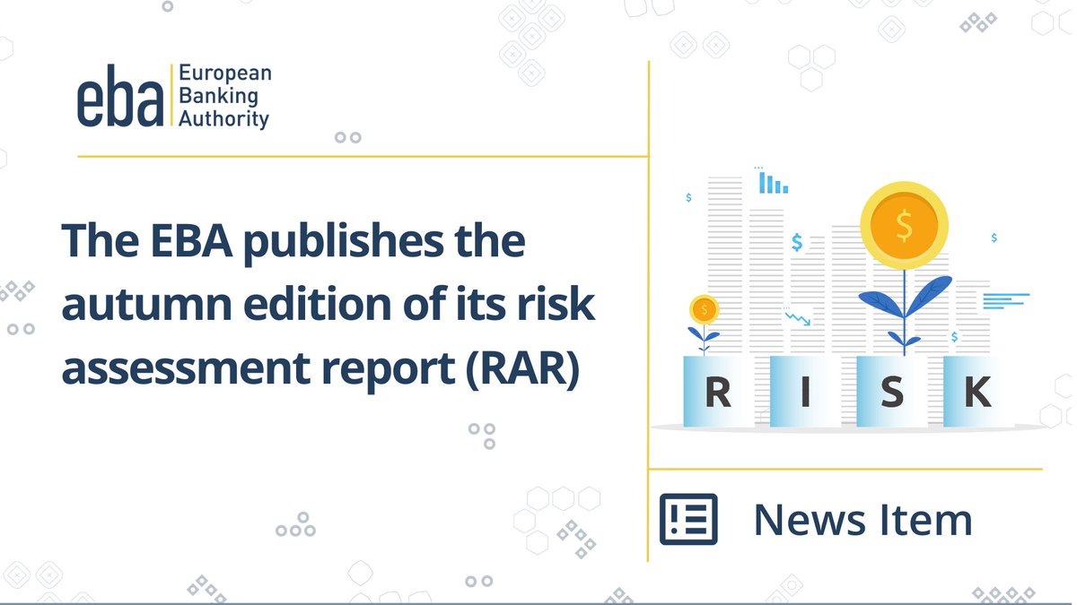📢 EU banks are in robust position, however risks associated with 🌍 geopolitical tensions and 💻 cyber threats remain significant, according to the autumn edition of the #EBA risk assessment report (RAR) 📚

Link in comments 👇🏽