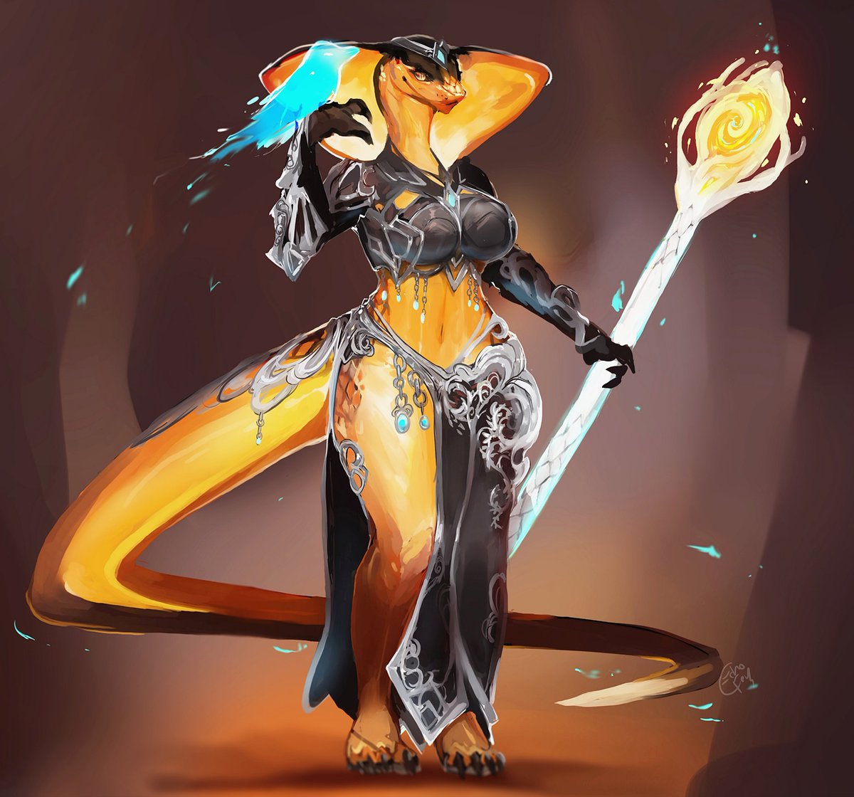 mage snek ~ concept idea ~🩵🧡