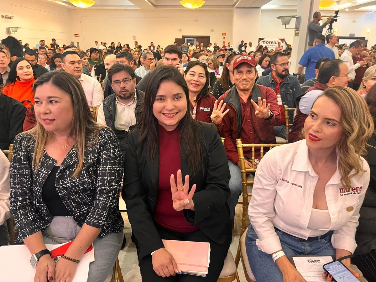 Deni Gastélum B. (@denigastelum) on Twitter photo Nos unimos a la Asamblea Informativa de Morena Sonora, reafirmando nuestro compromiso con los principios que nos guían como movimiento.
Junto a nuestras líderes nacionales, <a href="/LuisaAlcalde/">Luisa Alcalde</a> Andrés Manuel López Beltrán y Carolina Rangel, firmamos el Decálogo de Morena. Nos unimos a la Asamblea Informativa de Morena Sonora, reafirmando nuestro compromiso con los principios que nos guían como movimiento.
Junto a nuestras líderes nacionales, <a href="/LuisaAlcalde/">Luisa Alcalde</a> Andrés Manuel López Beltrán y Carolina Rangel, firmamos el Decálogo de Morena.