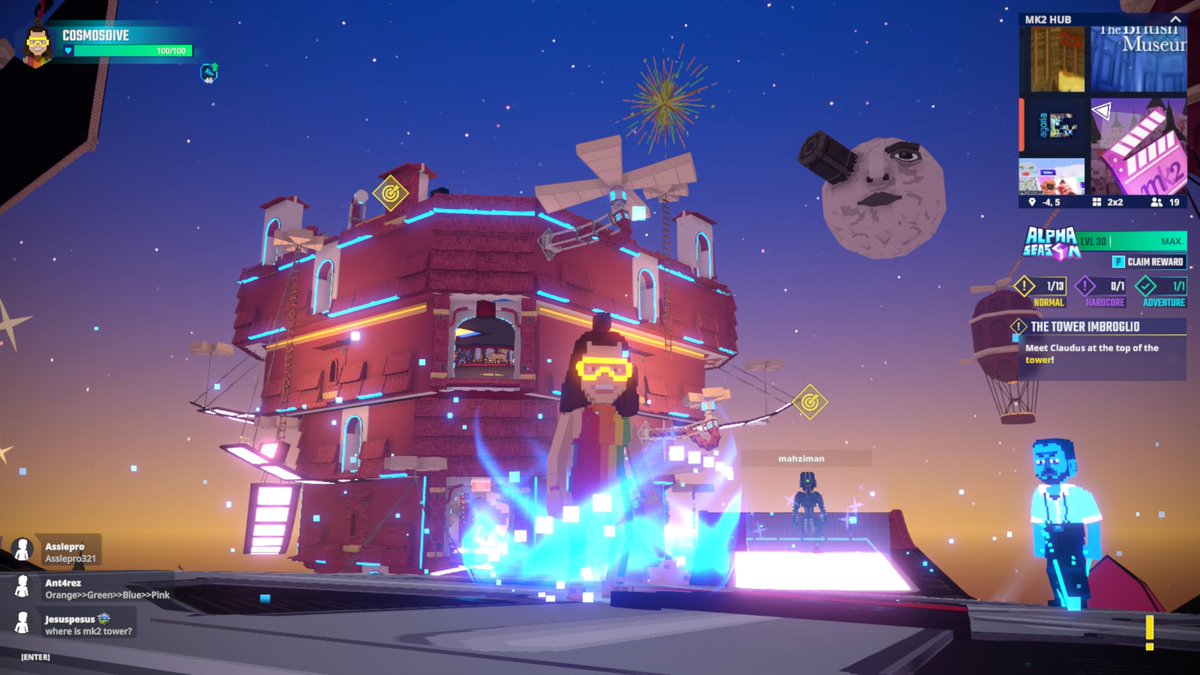 cosmosdive's tweet photo. Lights, camera, action! I'm at the @mk2 Tower in The Quest for Movie Magic in @TheSandboxGame. Ready to be the star of my own blockbuster! 🎬🌟 https://t.co/9SE04Y9rvM #TheSandbox #AlphaSeason4 #AS4SocialChallenge https://t.co/NWKzTUqmA7