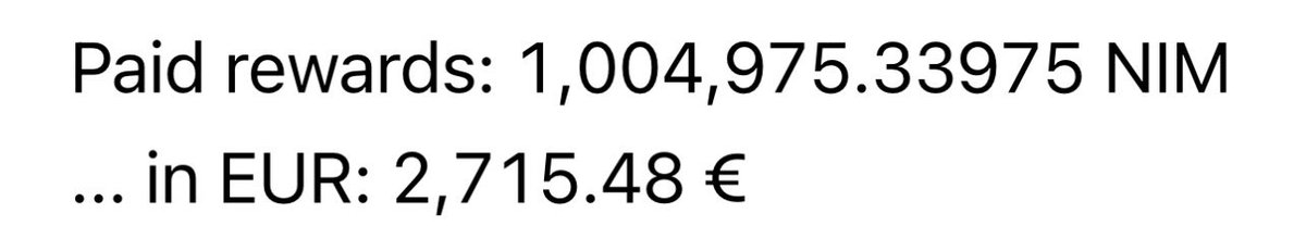 nim_dot_re's tweet image. Today a milestone was reached 🎉! A total of over 1 M NIM were paid out by the nim.re Pool 🔥! In just 11 days. @nimiq $NIM