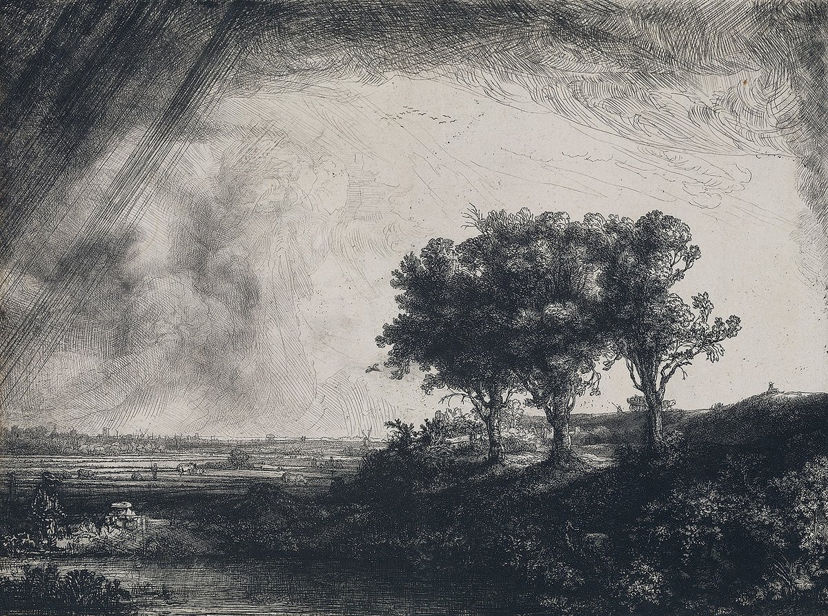 artistrembrandt's tweet photo. The Three Trees #artbots #rembrandt https://t.co/d3i9TUt1oJ