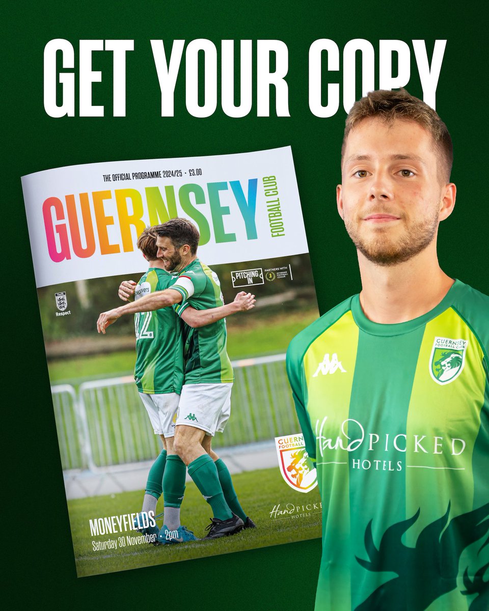 🚨 Pick up today’s matchday programme – a Ross Allen Special! 🦁

🌟 Spotlight on 16-year-old Fin Patterson’s first start &amp; goal! 💚

🎉 Updates on the Green Lionesses.

Don’t miss this keepsake! 💚🦁 

#GFC #RossAllen300