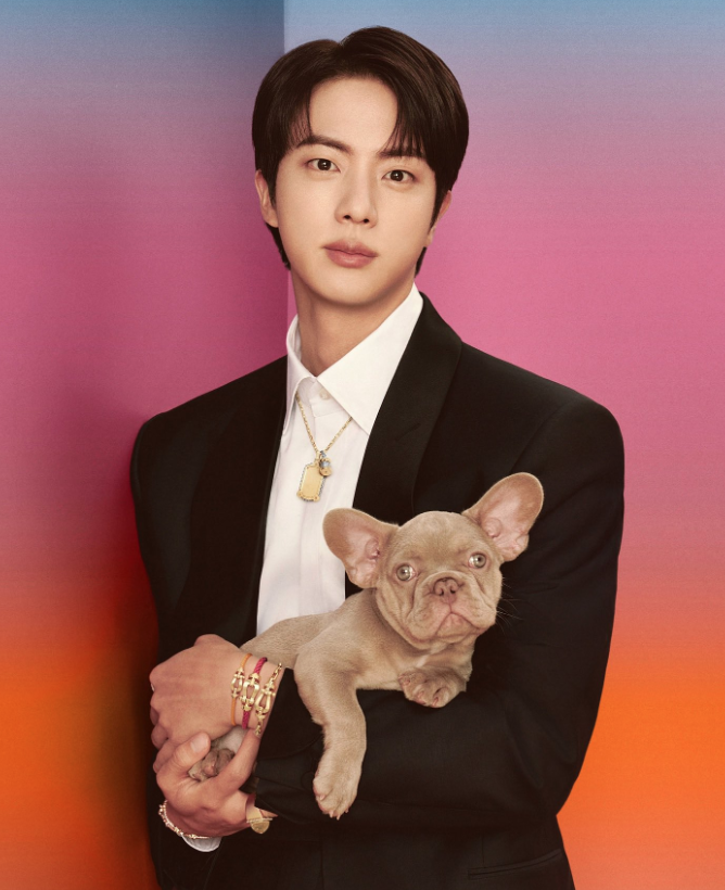 AboutMusicYT's tweet photo. Jin of BTS for Fred Jewelry. https://t.co/umJxBHiw23
