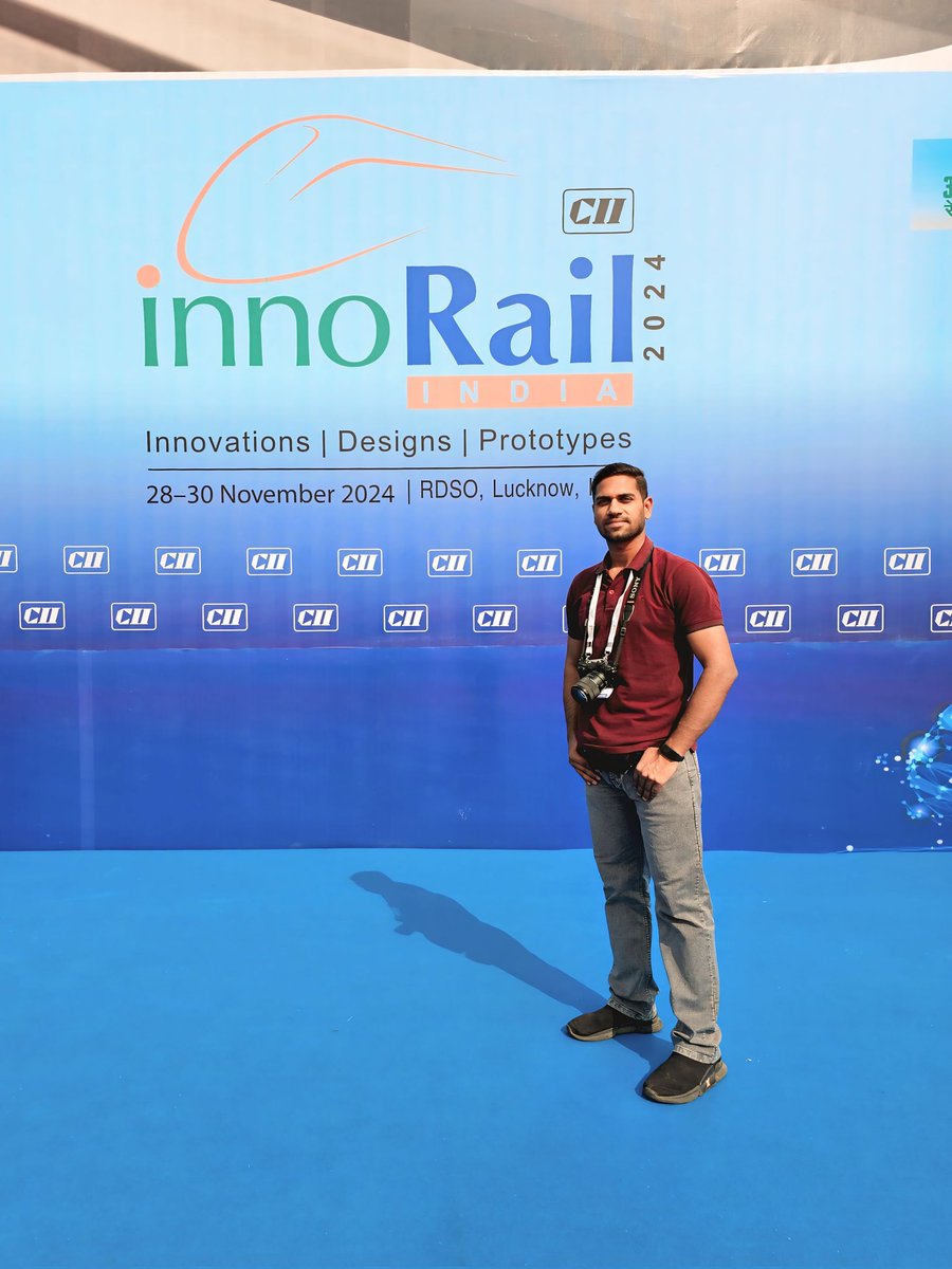 trainwalebhaiya's tweet photo. Hello From #innorail 2024 ๐
Here to explore the newest innovation in railways world.
๐ Lucknow, India
@RDSOLucknow @RailMinIndia @AshwiniVaishnaw https://t.co/mDM76JNFjj