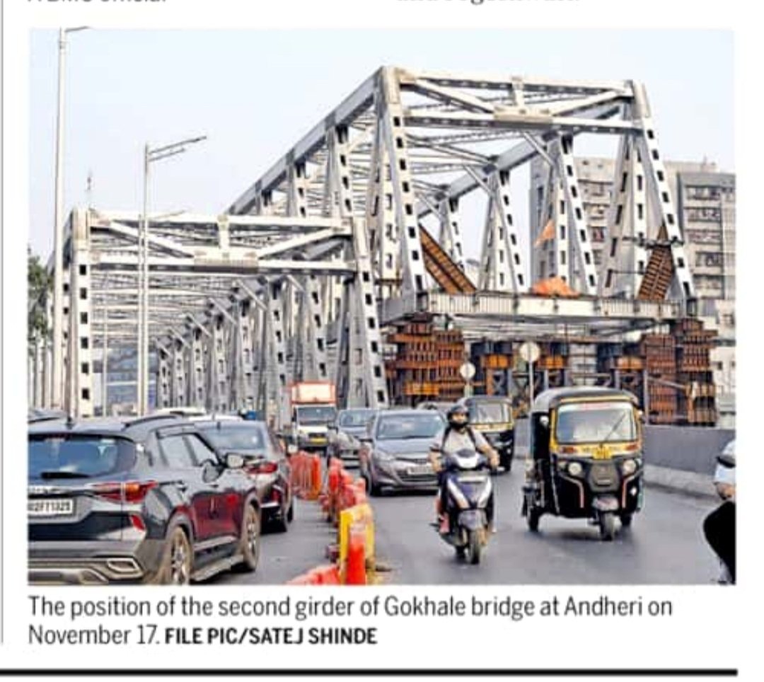 satejss's tweet image. The position of the second girder of Gokhale bridge at Andheri on November 17, 2024.
@satejss #gokhalebridge #andheribridge #workupdates #mumbai #bmc