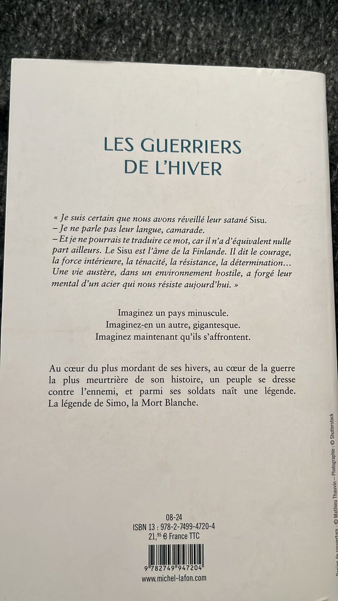 Stephane Ripa ʕ·ᴥ·ʔ (@steph_classup) on Twitter photo <a href="/HistoireOdyssee/">Histoire & Odyssée</a> Une Histoire tragiquement incroyable et des hommes fascinants de courage!
Vous devez lire: Les guerriers de l’hiver - Olivier Norek (2024), qui retrace ces terribles mois d’hiver. Le travail historique de ce roman (appuyé d’archives photos, cartes,..) est une pépite! <a href="/HistoireOdyssee/">Histoire & Odyssée</a> Une Histoire tragiquement incroyable et des hommes fascinants de courage!
Vous devez lire: Les guerriers de l’hiver - Olivier Norek (2024), qui retrace ces terribles mois d’hiver. Le travail historique de ce roman (appuyé d’archives photos, cartes,..) est une pépite!