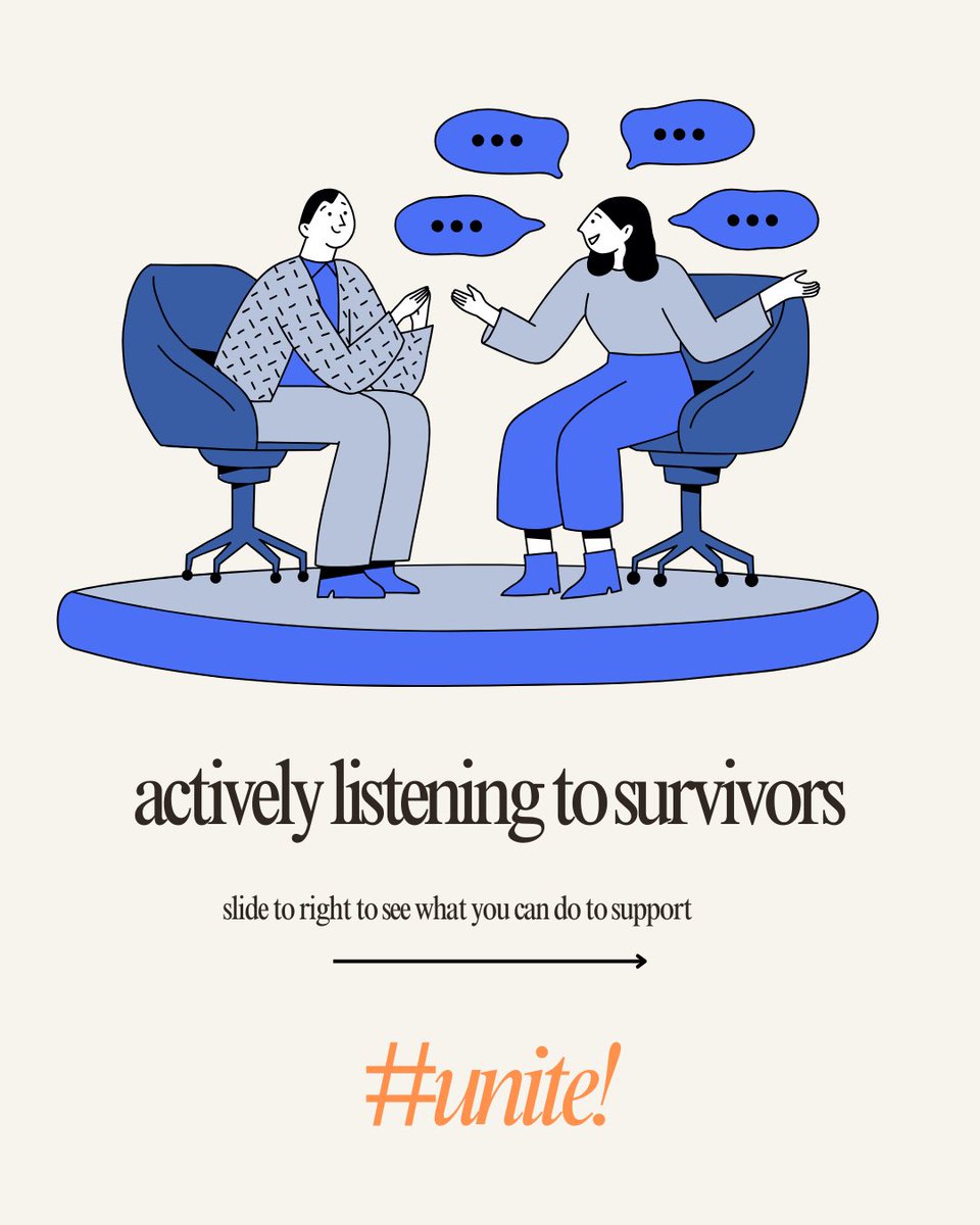 GraceDeFrancois's tweet photo. 🗣️ Survivors of gender-based violence need support and resources to rebuild their lives. 
-
Here's how you can support survivors,whether it’s through ;

- active listening
- directing them to help
- ⁠advocating for their rights. 

#SupportSurvivors #16Days #UNITEToEndGBV 💪💪🏾💪🏻 https://t.co/IBD5npGisH