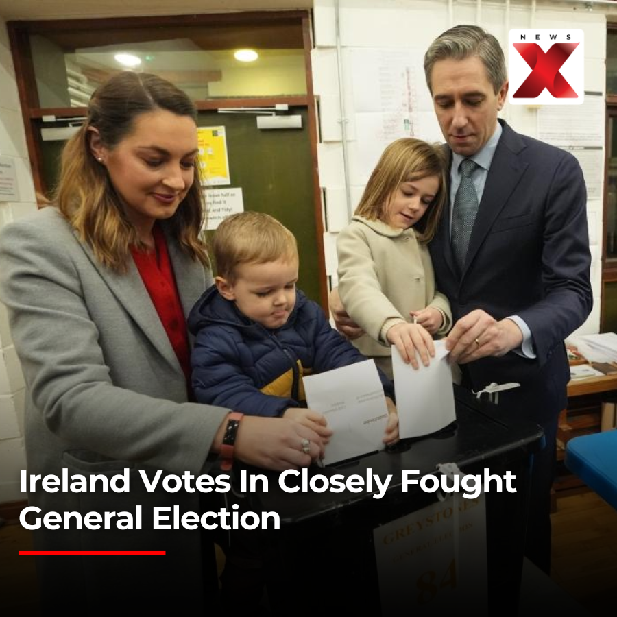 NewsX's tweet photo. Ireland heads to the polls in a tightly contested general election, with exit polls showing the three main parties nearly neck-and-neck. Voters are electing members to the 174-seat Dáil, with the housing crisis emerging as the central issue of the campaign
#IrelandElection #DailElection #HousingCrisis #IrishPolitics #Election2024