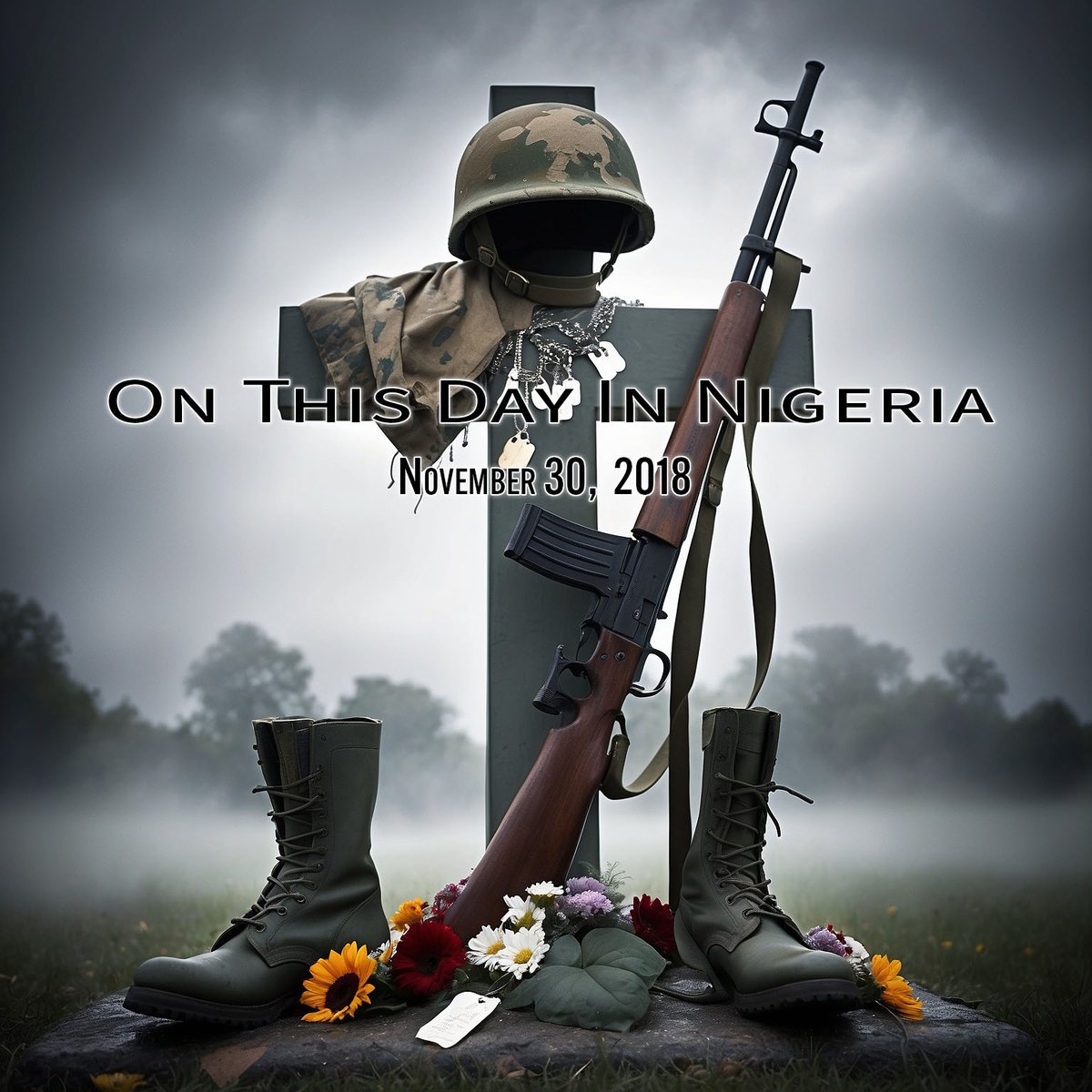 AskNigeriaNews's tweet photo. November 30, 2019 - A member of the extremist group Boko Haram has tragically ended the life of a soldier in the town of Abadam, located in the state of Borno, Nigeria. What more should people know to prevent these types of incidents? 🏛️📜🎓  #extremistgroup #member #bokoharam https://t.co/To8HfzEpex