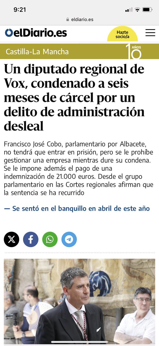 Pregunto ¿qué legitimidad y qué veracidad tiene <a href="/vox_es/">VOX 🇪🇸</a>  para pedir, demandar o exigir nada, cuando en sus filas tienen (previo aviso y caso omiso) a condenados por administración desleal?