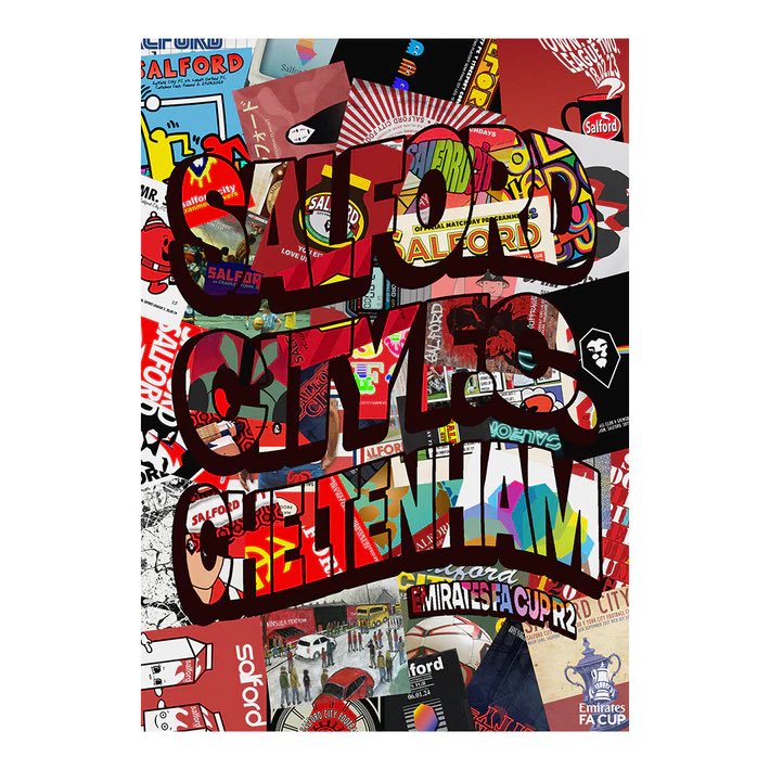 Salford City v Cheltenham Town FA Cup printed Programme now available to mail order matchdaycreative.Co.uk