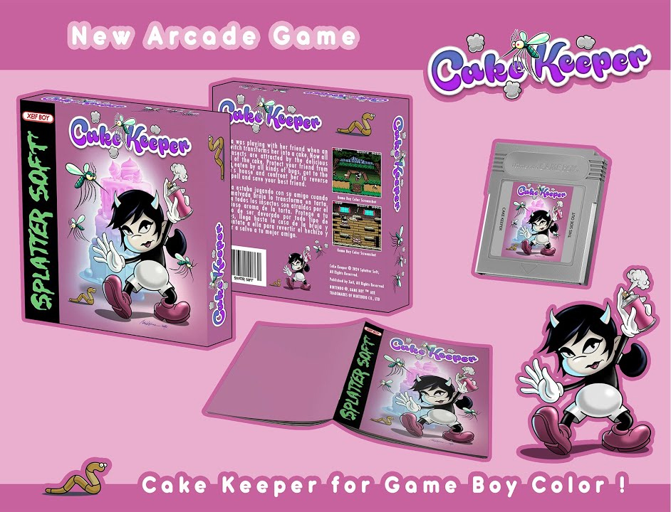LULU6kat's tweet photo. #Retro64 @ColonelFalcon @The_Top_Loader @Sillensillen @FanRibi @PuzzleBetter @TwinzDynamic @bloggospow

i Just Baked #CakeKeeper for #GBC :D
its an #1Screen #Arcade,ish #Pixel #2D #Platformer
i got the #Physical Box #Cartridge &amp; Manual :D
5Days Lift, LINK: https://t.co/Qv5pmqyMZs https://t.co/I1e41OG471