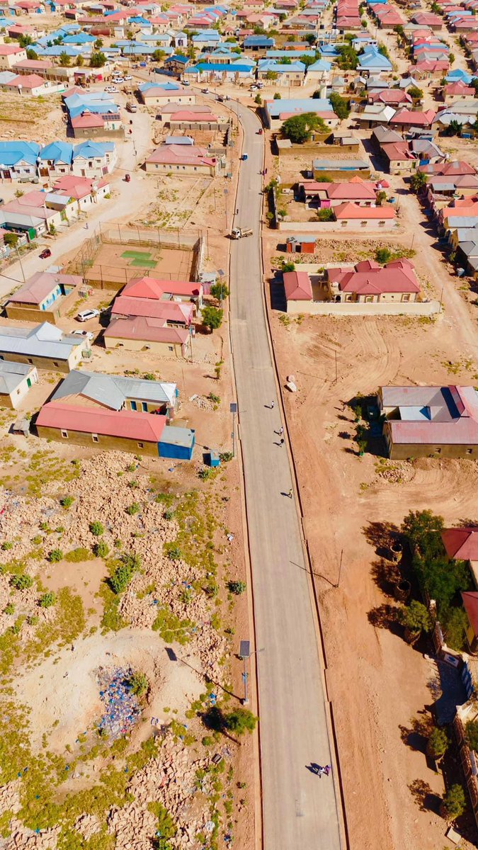 galow3000's tweet photo. Deputy Leader of the SSCKH Administration, Dr. Mohamed Shiinne, has inaugurated a modern road that was implemented in Laascaanood City. https://t.co/fIpGAtJJdg