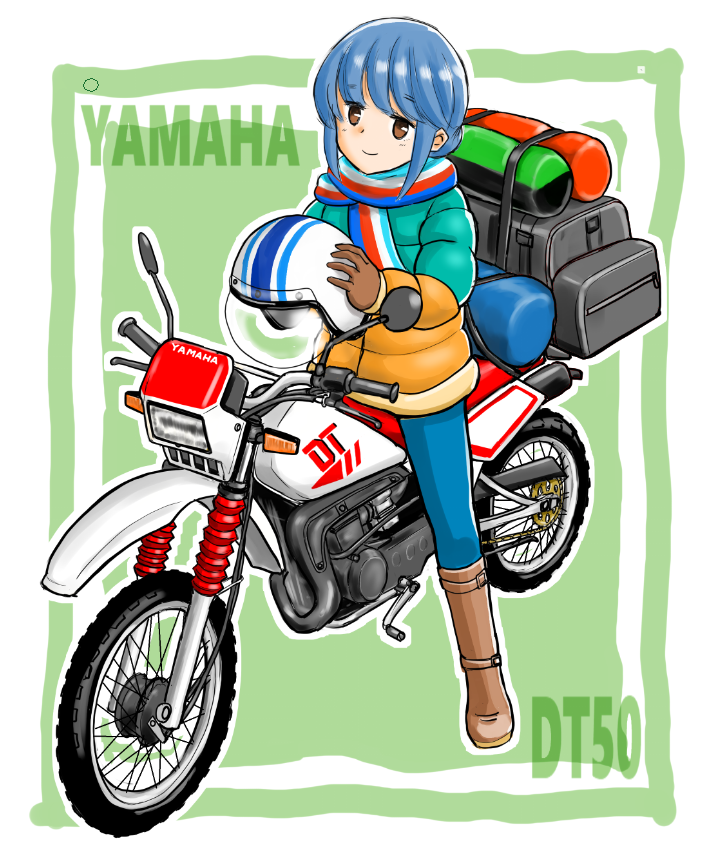 志摩リン 「#あなたの描いたマフラー女子を見せて キャンプしまりん描けばたいていマフラー女子」|いさかこうじのイラスト