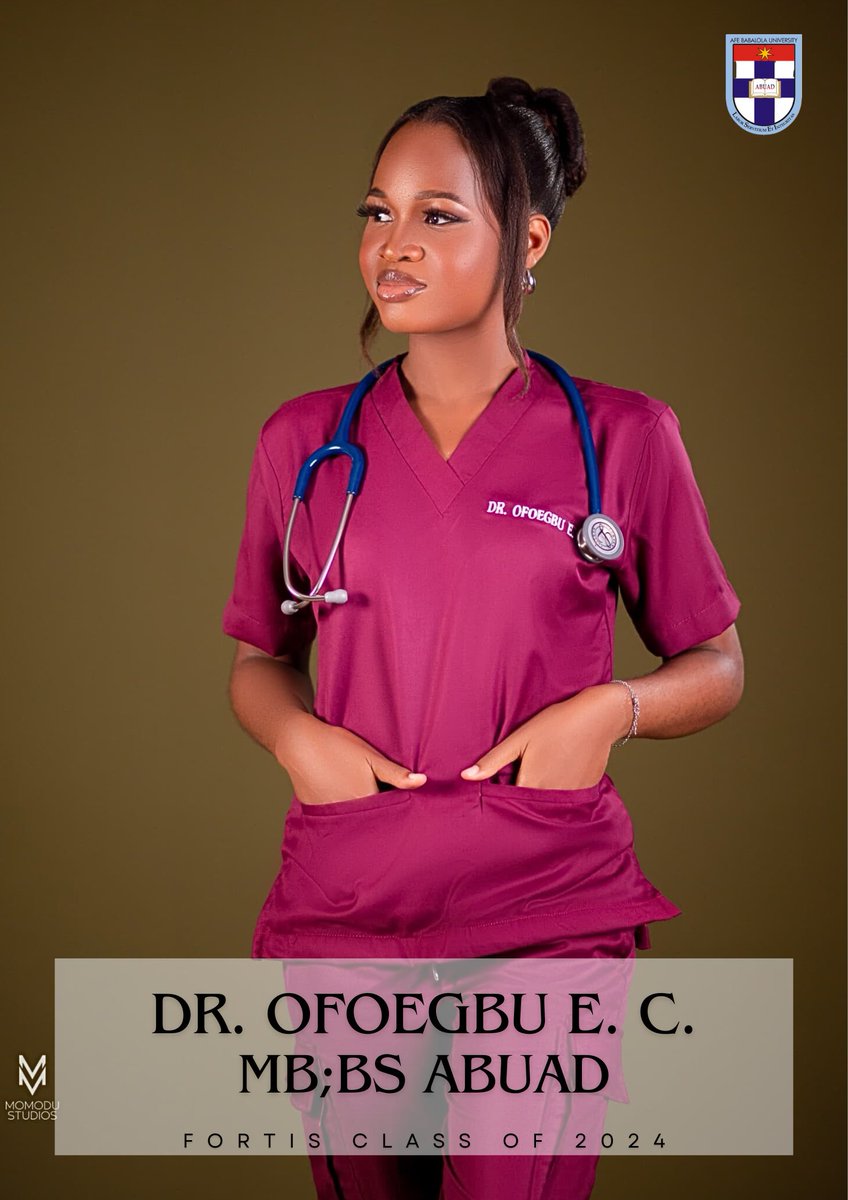 Chrisbel48's tweet photo. Where do I even start from?
All I can scream is God has done another one for me
This journey which started 7 years ago has come to a fruithful completion.
Allow me reintroduce you to,
DR. OFOEGBU EBUBECHUKWU CHRISTABEL
MB;BS ABUAD https://t.co/47KAIHgeSg
