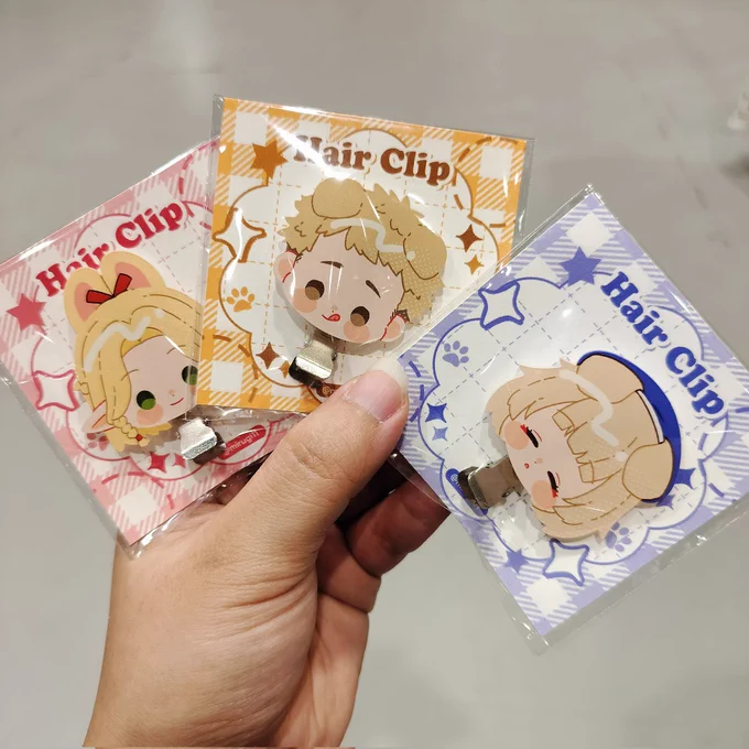 ตัวอย่างกิ๊บ พวงกุญแจ และสติ๊กเกอร์คับ เจอกันได้ที่บูธ F16  #dunmeshionlyเดี๋ยวมาลงรูปตัวอย่างของเพิ่มเติมใต้เธรดค่ะ  