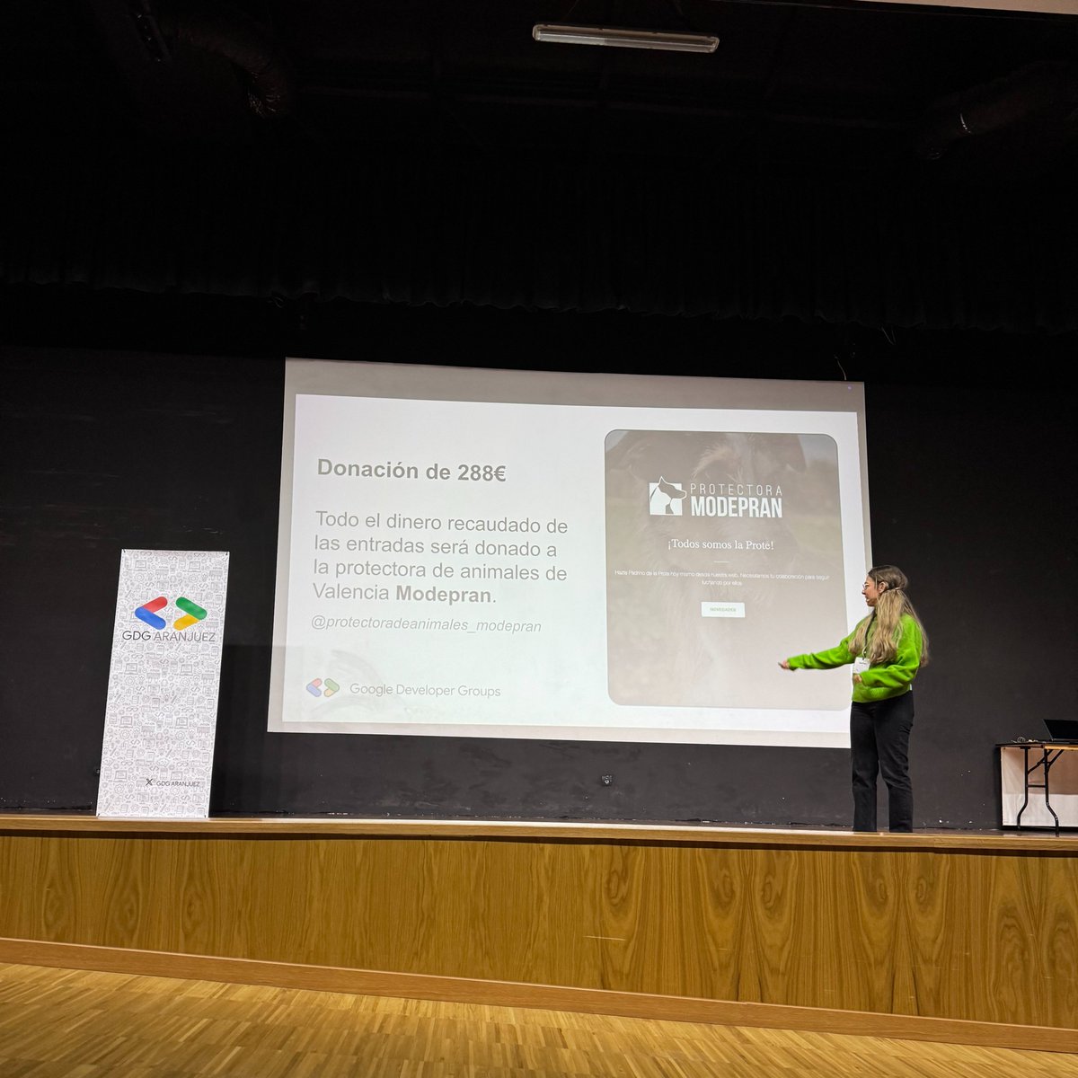 <a href="/avazpar/">ÁngelesVP</a> <a href="/GDGAranjuez/">GDG Aranjuez</a> Tecnología, sí. Y solidaridad, también.

Porque todo lo recaudado en #DevFestAranjuez2024 irá a parar a Modepran, una protectora de animales de Valencia 🐶😻