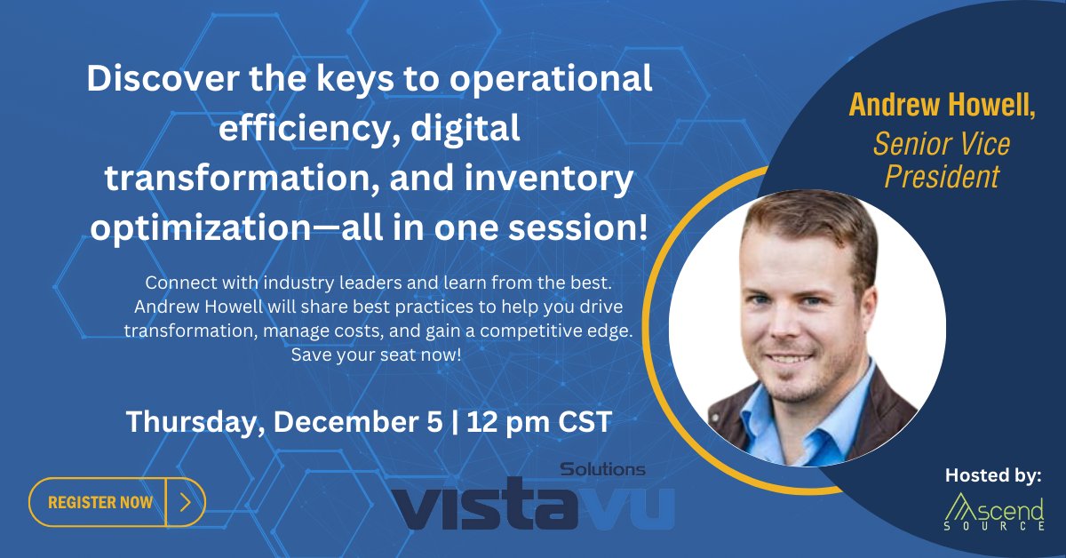 VistaVu's tweet image. 🌟 Wholesale distributors: Gain insights into advanced inventory planning and cost-control strategies. Don’t miss this event! sap.digitaltechnologyinsights.com/vistavu-sap-wh…
#SAPEvents #WholesaleInnovation
