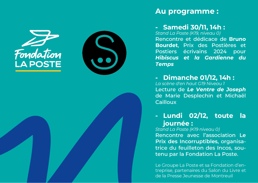 AnneMarieJean1's tweet photo. Les rendez-vous de la @Fond_LaPoste au #SLPJ24 : https://t.co/NyqTJVOBCP