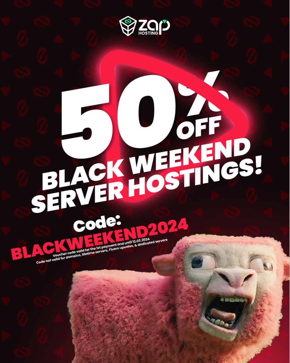 zaphosting's tweet photo. 🚨 Black Weekend is Your Second Chance to Save Big!
Missed the Black Friday deals? No problem! This weekend, you can still save 50% on a new #GameServer, #VPS, #Rootserver, or #Teamspeak server with the code “BLACKWEEKEND2024”. 🔥
⚡️ Don’t miss out:
👉 https://t.co/Ta3l11sBPH
⏳ Hurry, Black Weekend won’t last forever!