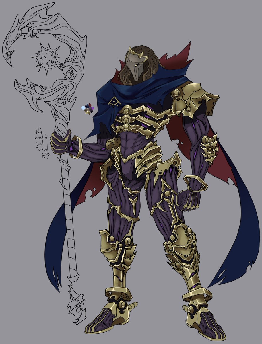 stoshasaurus1's tweet photo. shading his metal bits is making my hand sore. it's 3am. here is Machine Herald Ramattra as he sits right now. https://t.co/HHrae2Y5CV