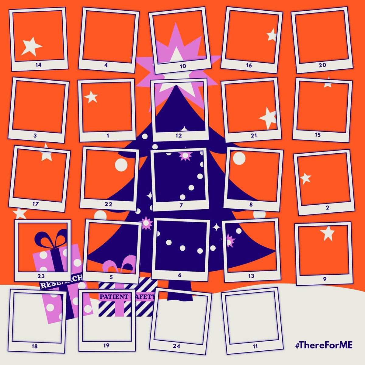 ThereForME_UK's tweet photo. The Xmas season can be really hard for those dealing with ME or Long Covid so we hope this advent calendar can bring a little joy.

Tomorrow we’ll see who is behind the first door in our #ThereForME advent calendar. We'll give you a little clue later!

Who would you like to see? https://t.co/ypFOYdNQcT