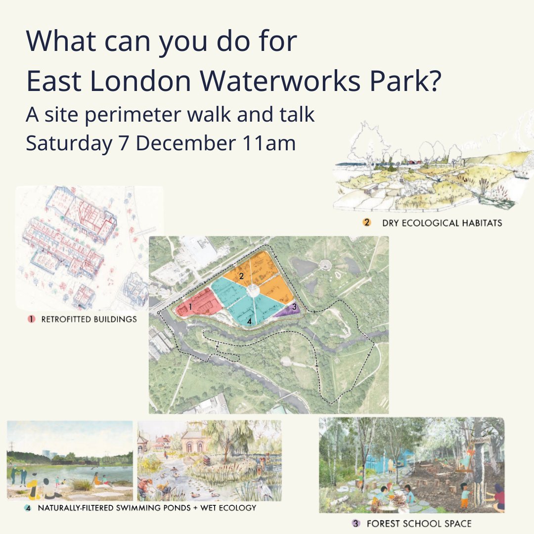 Next Saturday! A walk and talk around the perimeter of the site exploring how you can support our community as we discuss our design proposals, with pens and a poster to sketch your ideas. Sign up: elwp.info/what
