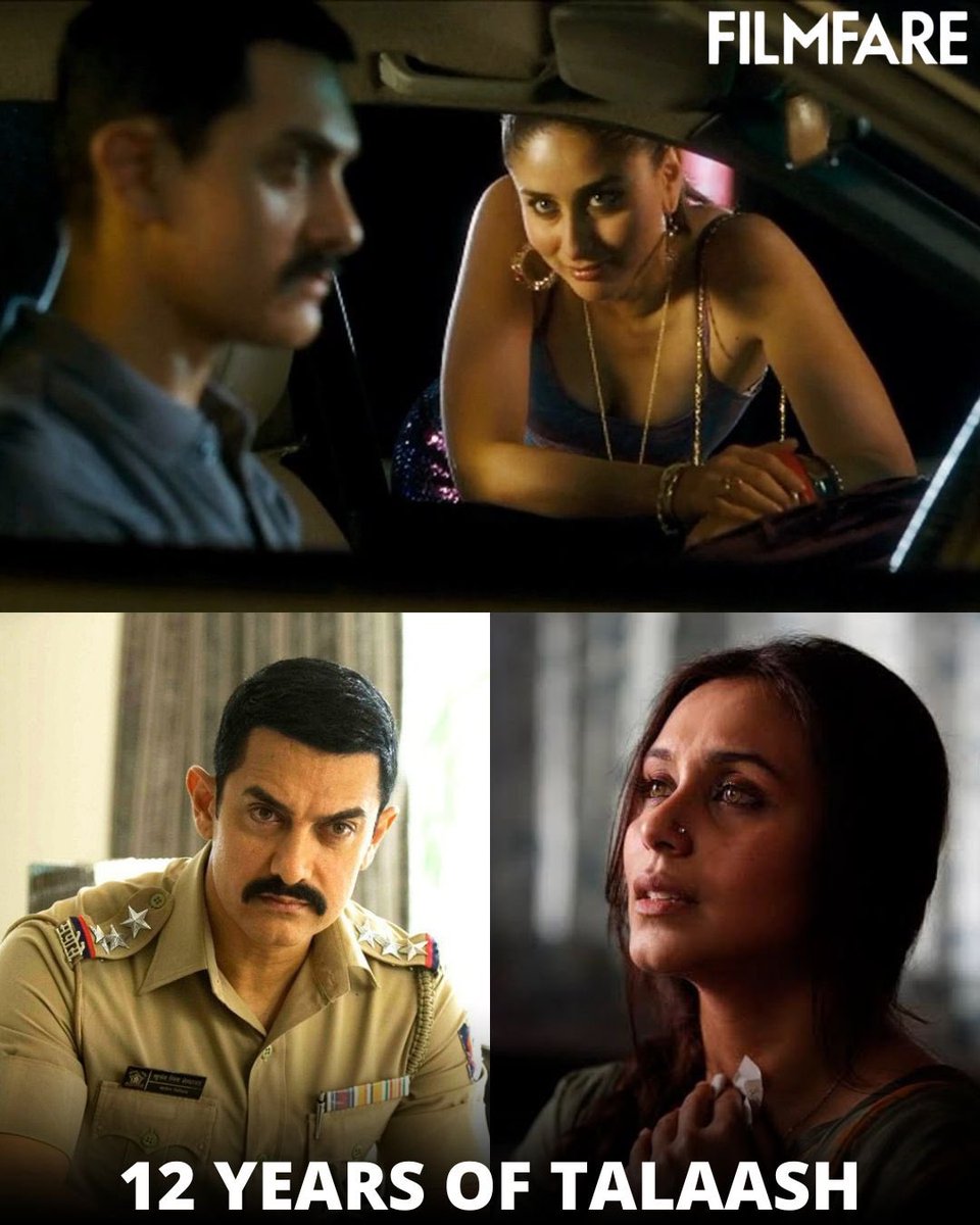filmfare's tweet photo. Celebrating 12 years of #Talaash, which starred #AamirKhan, #KareenaKapoorKhan and #RaniMukerji in leading roles. 💯

#Celebs https://t.co/98nekjFHfR