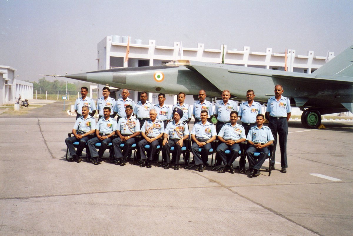 ReviewVayu's tweet photo. Some history from our Vayu Issue–3 (May/June) 2006 where we attended the phasing out ceremony at Bareilly, India.

The enigmatic MiG–25 served in the ultra-high altitude strategic reconnaissance role with the Indian Air Force for near 25 years from its induction on 17 August 1981 till its formal phasing out from service on 1 May 2006.

The ceremony at Air Force Station Bareilly that morning was precise if poignant when the CAS Air Chief Marshal SP Tyagi inspected the Guard of Honour even as two MiG–25s, followed by MiG–21Ms flashed overhead, landing soon after. The last official flight of MiG–25R ended with its touch down and taxing to a ceremonial halt where its pilot, Wg Cdr Sandeep Taliyan got down from the cockpit, smartly marched to the dais and handed over documents to the Air Chief.

📷 All pix VAYU.

1/3